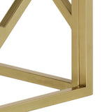 Coffee Table Gold Stainless Steel and Tempered Glass 349948