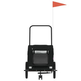 Pet Bike Trailer Black Oxford Fabric and Iron 93982