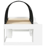 Bed Frame with Tunnel 3 pcs White and Black Engineered Wood 3423610