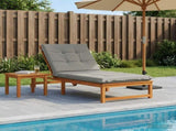 Sunlounger Cushion GEMERT 100% Polyester Grey 190 x 80 x 9 cm 947446