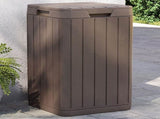 Outdoor Garbage Bin Brown 38x38x65 cm PP 364226