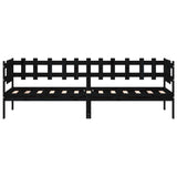 Day Bed without Mattress Black 90x190 cm Single Solid Wood Pine 840384
