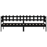 Day Bed without Mattress Black 90x200 cm Solid Wood Pine 840381