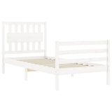 Bed Frame without Mattress White 90x200 cm Solid Wood 3194297