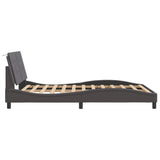 Bed Frame without Mattress "Zadar" Grey 140x190 cm Faux Leather 3208180