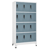 Locker Cabinet Light Grey and Dark Grey 90x45x180 cm Steel 339819