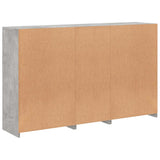 Sideboard with LED Lights Concrete Grey 162x37x100 cm 3209145