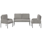 Sofa Sets 3 pcs Light Grey 115 x 56 x 80 cm Plywood 3406217