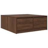 Coffee Table with Drawers Brown Oak 100x100x40 cm 3328405