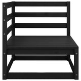 12 Piece Garden Lounge Set Black Solid Pinewood 3075898