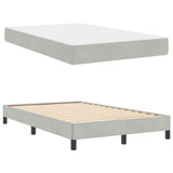 Box Spring Bed with Mattress Light Grey 120 x 220 cm Fabric 3398785