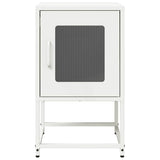 ZNTS Bedside Cabinet White 36x39x60.5 cm Cold-rolled Steel 853331