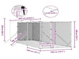 Outdoor Dog Kennel with Roof Silver 2x6x2.5 m Galvanised Steel 3190475