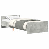 Bed Frame without Mattress Concrete Grey 90x190 cm Single 835942