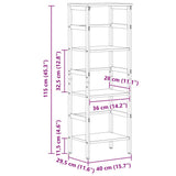 Bookshelf Old Wood 40 x 29.5 x 115 cm Engineered Wood 883908