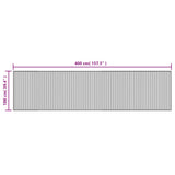 Rug Rectangular Dark Brown100x400 cm Bamboo 376959