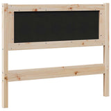 Upholstered Headboard Light Grey 100 cm Solid Pine Wood 879079