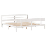 Bed Frame without Mattress White 180x200 cm Super King Solid Wood Pine 3306626