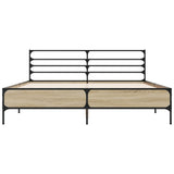 Bed Frame without Mattress Sonoma Oak 150x200 cm King Size 3280048