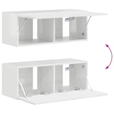 TV Cabinet Set 4 pcs High Gloss White Engineered Wood 3409010