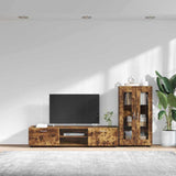 TV Cabinet Set FLORIN 3 pcs Smoked Oak Engineered Wood 3397939