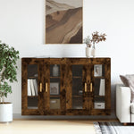 Wall Mounted Cabinets 2 pcs Smoked Oak Engineered Wood 3197902