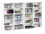 CD Cabinet 2 pcs White 65 x 23.5 x 97.5 cm Engineered Wood 8012675