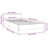 Bed Frame without Mattress Black 90x190cm Single Fabric 349889