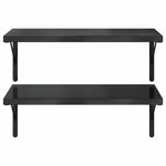 Wall Shelves 2 pcs 75x40 cm Black Stainless Steel 3214514
