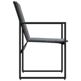 Chair with Cushion 4 pcs Black and Anthracite Textilene 42003025