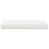 Bed Mattress with Mattress Cream 90 x 190 cm Fabric 42008263