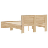 Bed Frame Sonoma Oak Engineered Wood, Plywood 3207618