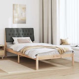 Bed Frame with Upholstered Headboard Brown 100 x 200 cm 878840