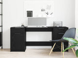 Desk with Drawer Black Oak 133 x 50 x 75 cm Engineered Wood 3332512
