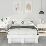 Bed Frame with Headboard White 120 x 190 cm Solid Pine Wood 872495