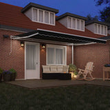 Retractable Awning with Manual Black 450 x 300 cm Fabric 3330956