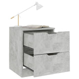 Bedside Cabinet Concrete Grey 40x40x50 cm Engineered Wood 326731