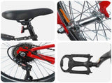 Kids Bike 24'' 6-Speed for 8-12 Years Old Red 42009388