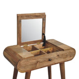 Mini Oak-ish Round Dressing Table IN3285