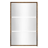 Shoe Cabinet with Mirror 3-Layer Smoked Oak 63x17x102.5 cm 342638