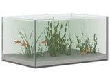 Aquarium with Storage Transparent 30 x 20 x 20 cm Glass 42020379