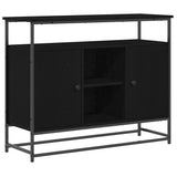 Sideboard Black Oak 100 x 35 x 80 cm Engineered Wood 862978