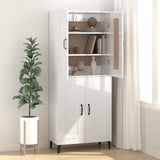 Sideboard High Gloss White 69.5x34x90 cm Engineered Wood 812147