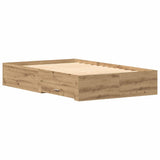 Bed Frame with Drawers Artisan oak 120 x 190 cm Engineered wood 3333979