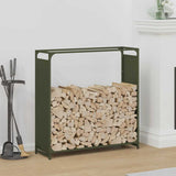 Firewood Rack Olive Green 90x28x90 cm Cold-rolled steel 864218