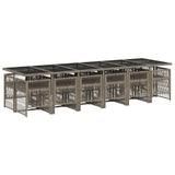 Garden Dining Set Grey, Black, Dark Grey 3210944