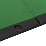 ZNTS 10-Player Folding Poker Table Green 207x106x76 cm 80402