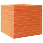 ZNTS Garden Planter Wax Brown 50x50x45.5 cm Solid Wood Pine 847245