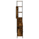4 Piece Bathroom Furniture Set Smoked Oak Engineered Wood 3214807