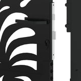 Garden Gate Black 100x125 cm Steel Wave Design 4100970